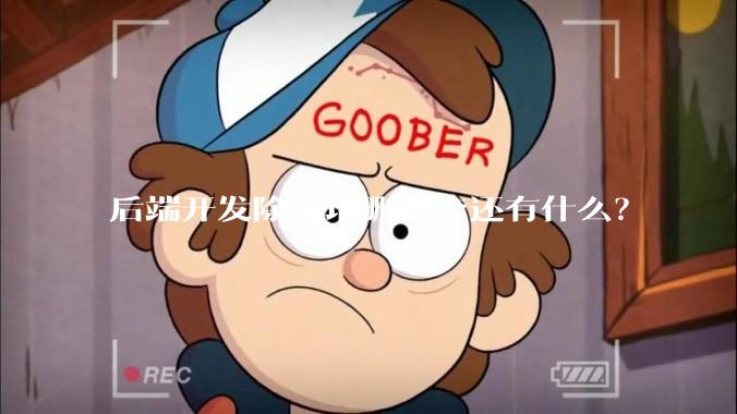 后端开发除了增删改查还有什么？