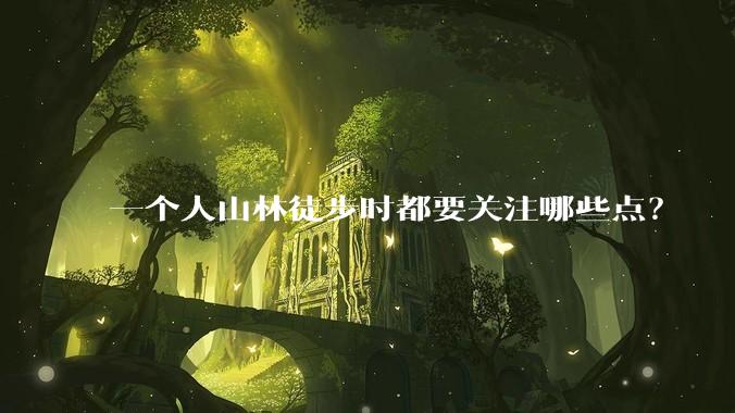 一个人山林徒步时都要关注哪些点？